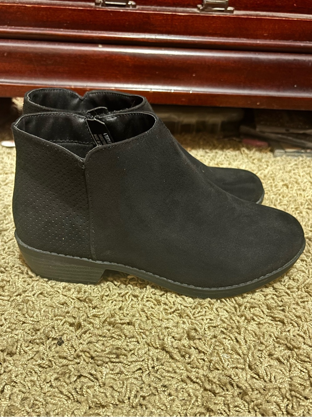 Black Suede Ankle Booties